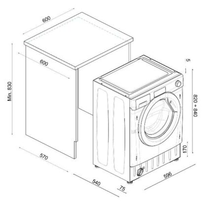 Встраиваемая стиральная машина Haier HWDQ90B416FWB-RU — изображение 8