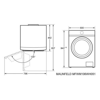 Стиральная машина Maunfeld MFWM106WH051 — изображение 8