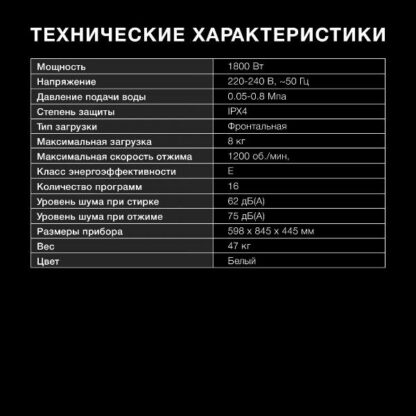 Стиральная машина Hyundai WME8202 — изображение 15