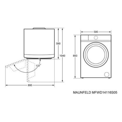 Стиральная машина с сушкой Maunfeld MFWD14116S05 — изображение 9