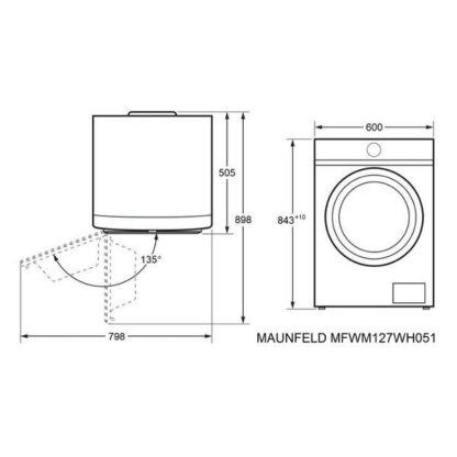 Стиральная машина Maunfeld MFWM127WH051D — изображение 7