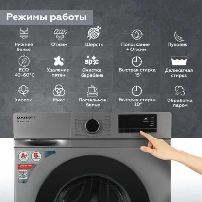 Стиральная машина Kraft KF-MDS6107G — изображение 11