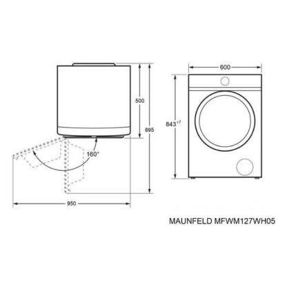 Стиральная машина Maunfeld MFWM127WH05 — изображение 14