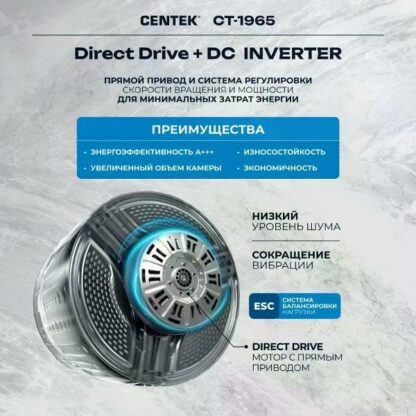 Стиральная машина с сушкой Centek CT-1965 — изображение 7