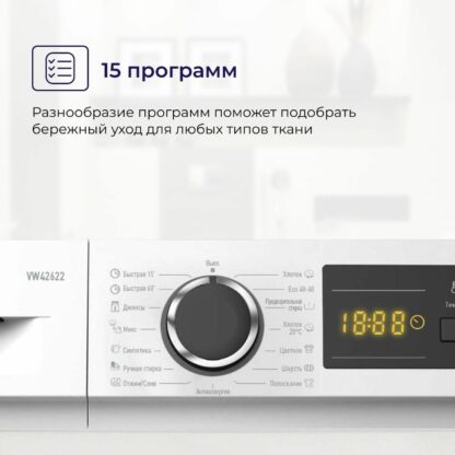 Стиральная машина Delvento Energy Twist VW42622 White — изображение 5