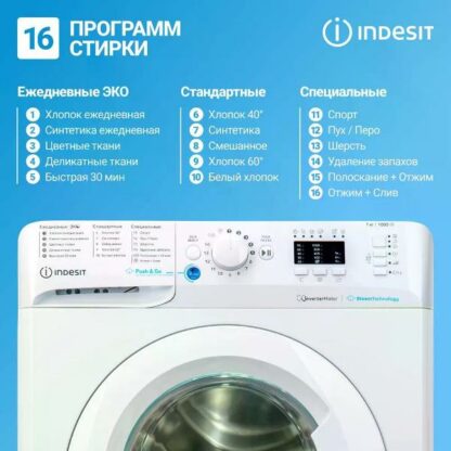 Стиральная машина Indesit BWSA 7109 WWV — изображение 3