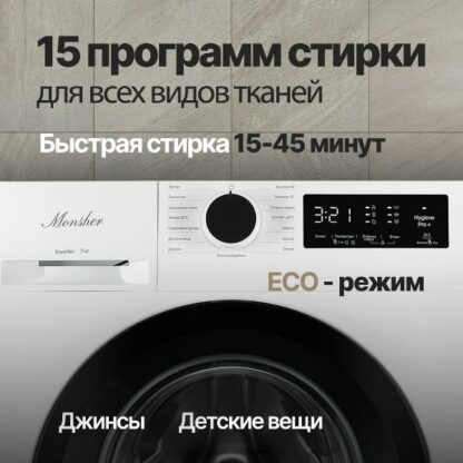Стиральная машина Monsher MWM 400 Blanc — изображение 5