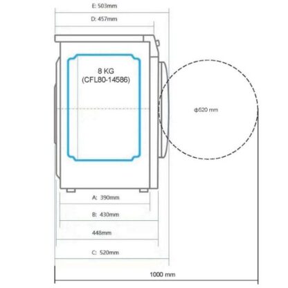 Стиральная машина с сушкой CHiQ CFL80-14586BHM2WA — изображение 6