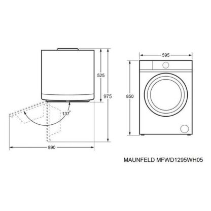 Стиральная машина с сушкой Maunfeld MFWD1295WH05 — изображение 10